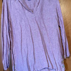 St Tropez Lavendar Linen Pullover Top